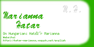 marianna hatar business card